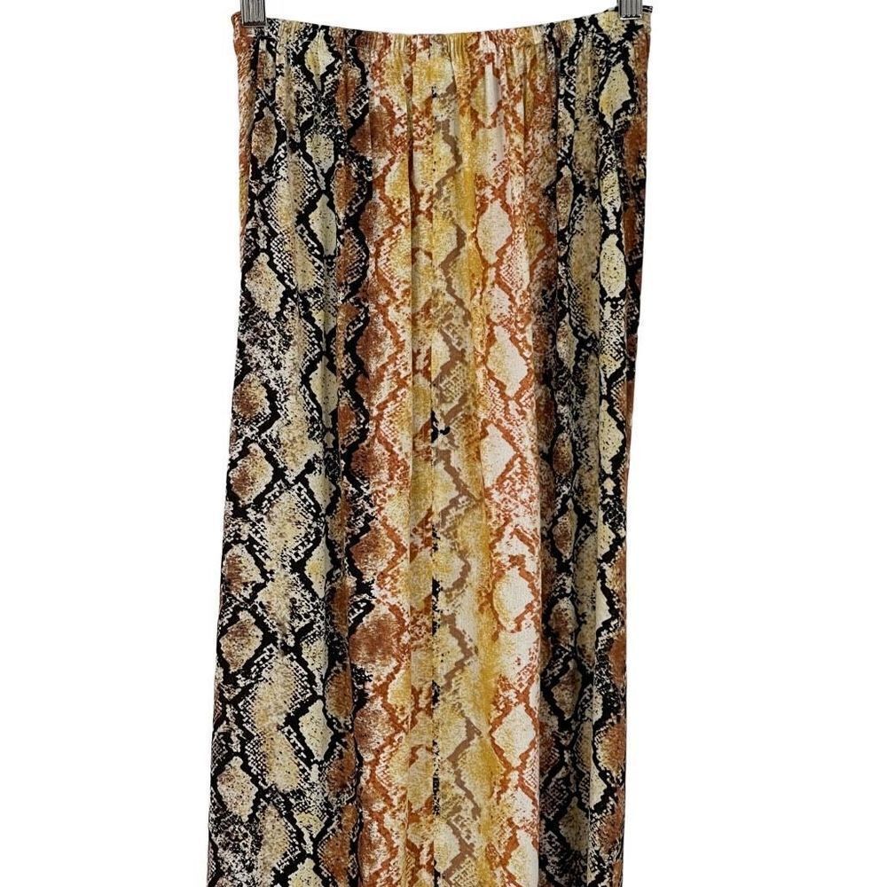 L*Space Mia Swimsuit Cover Up Skirt Pretty In Python Brown Gold MIASK21 Women XS - Picture 8 of 12